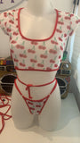 Bikini top isla tanga brasileña CHERRY KALUIBIZA BLANCO