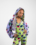 Chaqueta capucha corta ILLUMINATI LILA