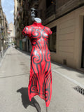 STREET FIGHTER MUCH TRIBAL DRESS ROJO