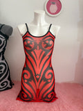 MINI COACHELLA DRESS ROJO
