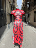STREET FIGHTER MUCH TRIBAL DRESS ROJO