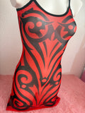 MINI COACHELLA DRESS ROJO
