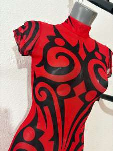 STREET FIGHTER MUCH TRIBAL DRESS ROJO