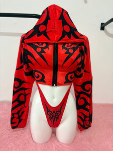 CHAQUETA GANSTA MUCH TRIBAL ROJA